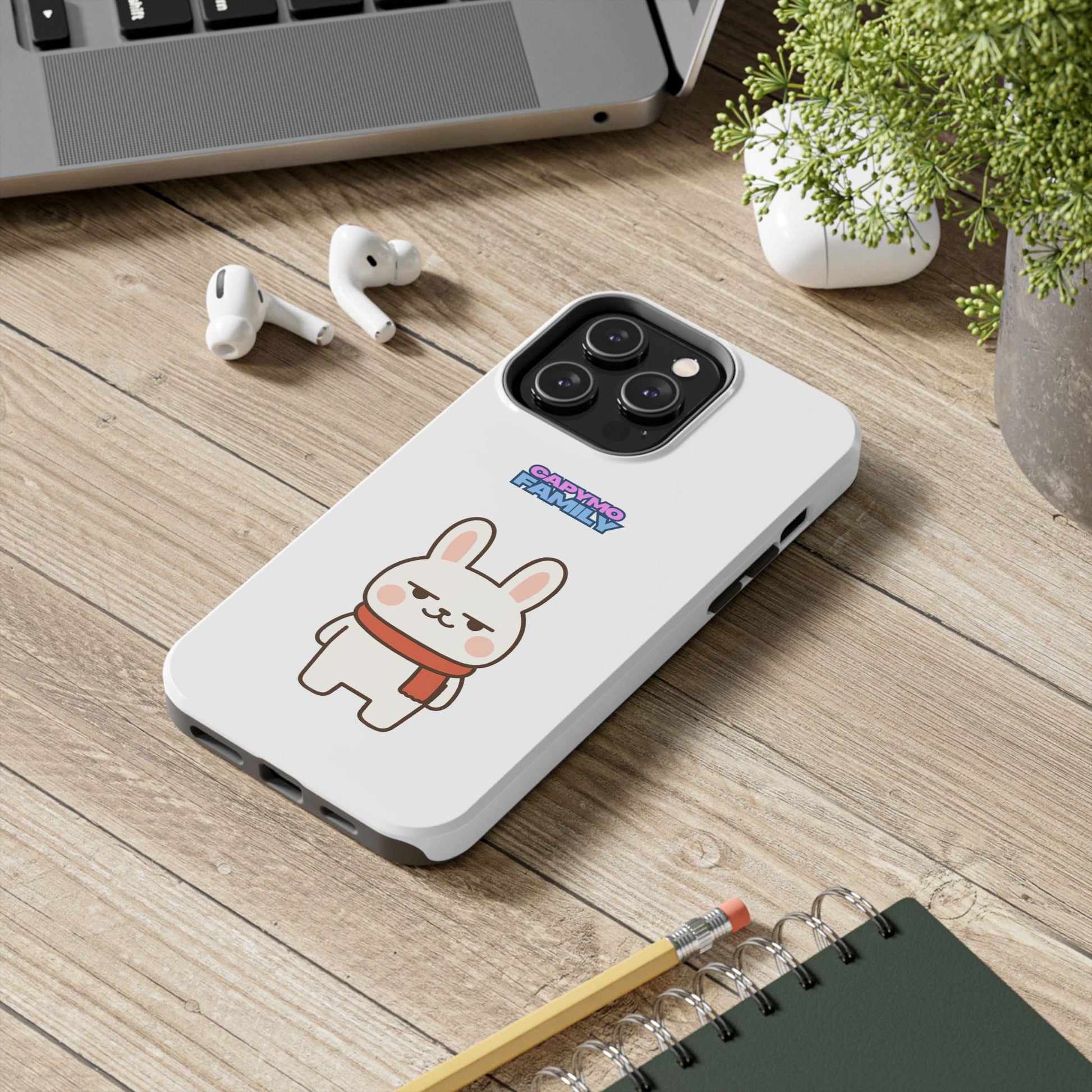 Capymo Family Cute Cartoon Bunny Tough Phone Case –"Toto" The Bunny Phone Case - Capymo Family