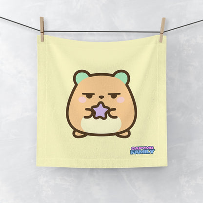Capymo Family Cute Hamster Face Towel, Adorable Wash Cloth, Funny Gift for Animal Lovers, Kids Bathroom Decor, Cute Hamster Gift - Capymo Family