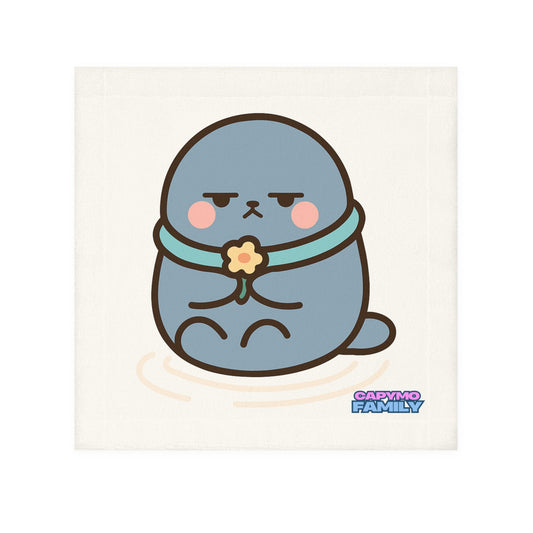 Capymo Family Cute Seal Face Towel, Kawaii Towel, Gift for Friends, Bathroom Decor, Beach Towel, Animal Face Towel - Capymo Family