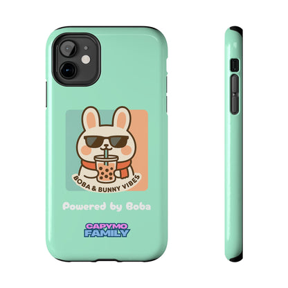 Capymo Family Kawaii Boba Bunny Phone Case – “Boba & Bunny Vibes” Powered by Boba Cute Cover - Capymo Family