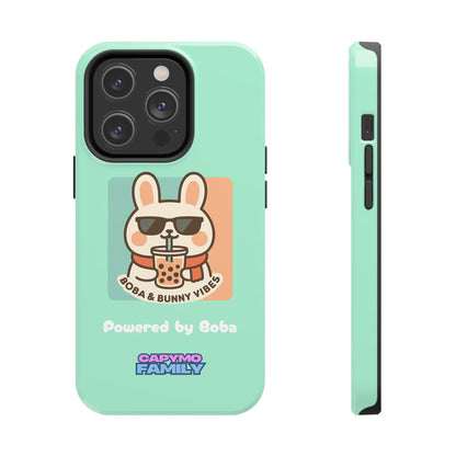 Capymo Family Kawaii Boba Bunny Phone Case – “Boba & Bunny Vibes” Powered by Boba Cute Cover - Capymo Family