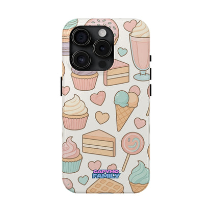 Capymo Family Kawaii Dessert Phone Case – “Sweet Tooth Collection” Ice Cream, Cake, and Candy Cute Pastel Design - Capymo Family