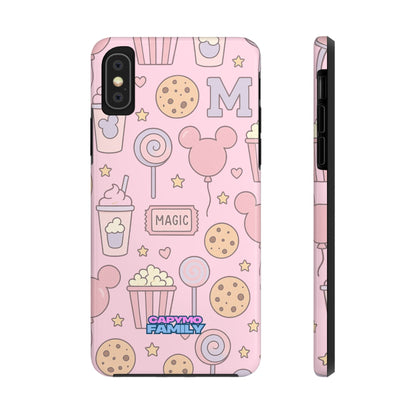 Capymo Family Kawaii Magic Snack Phone Case – Pastel Candy, Popcorn & Cookie Pattern Cover - Capymo Family