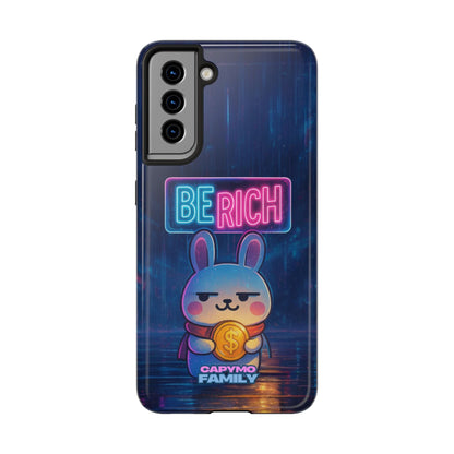 Capymo Family Lucky Cute Cartoon Bunny Tough Phone Case – “Be Rich” Bunny "Toto" Phone Case - Capymo Family