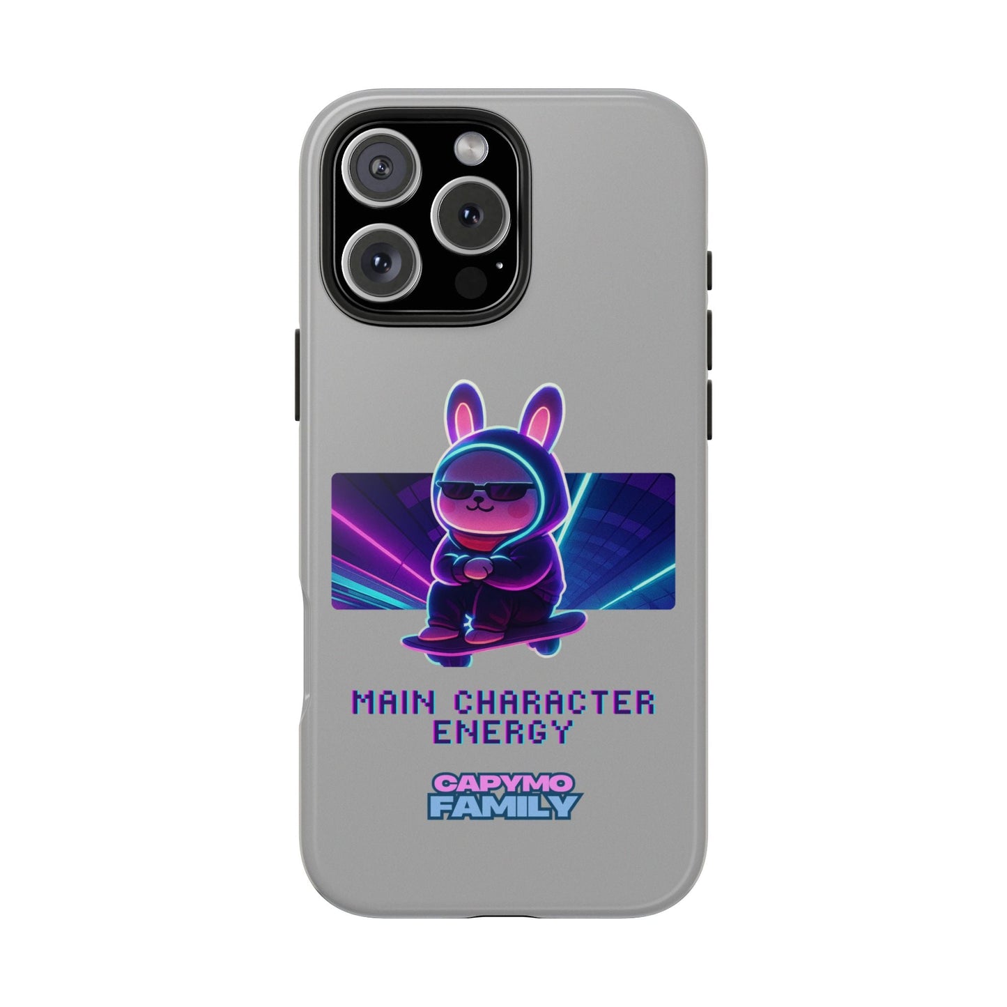 Capymo Family “Main Character Energy” Phone Case – Cyber Bunny Toto Aesthetic Cover - Capymo Family