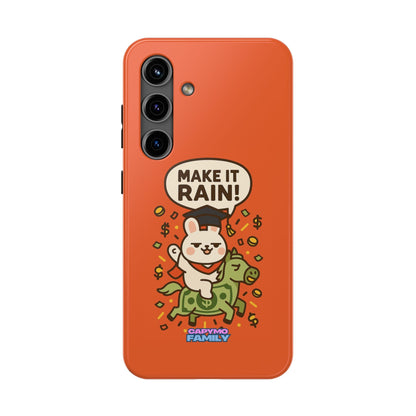 Capymo Family Playful Cute Cartoon Bunny Tough Phone Case –"Make It Rain" Bunny "Toto" Phone Case - Capymo Family