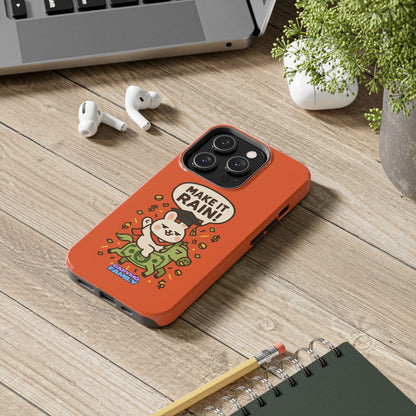 Capymo Family Playful Cute Cartoon Bunny Tough Phone Case –"Make It Rain" Bunny "Toto" Phone Case - Capymo Family