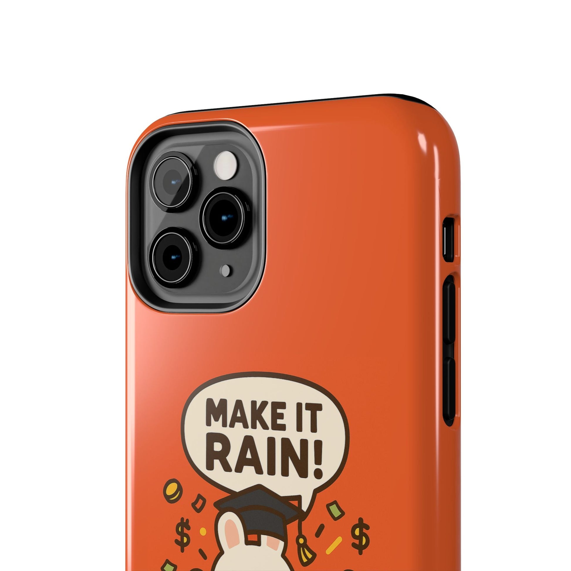 Capymo Family Playful Cute Cartoon Bunny Tough Phone Case –"Make It Rain" Bunny "Toto" Phone Case - Capymo Family