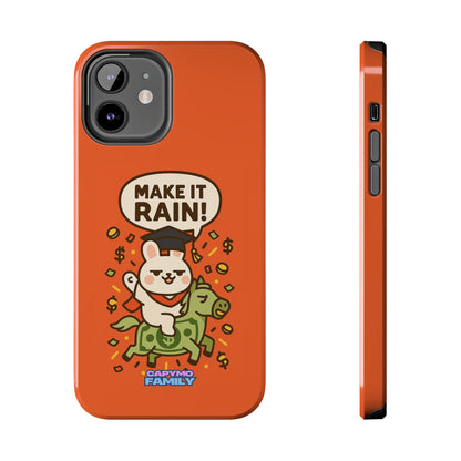 Capymo Family Playful Cute Cartoon Bunny Tough Phone Case –"Make It Rain" Bunny "Toto" Phone Case - Capymo Family