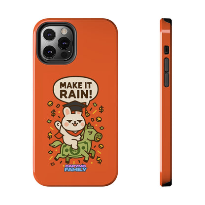 Capymo Family Playful Cute Cartoon Bunny Tough Phone Case –"Make It Rain" Bunny "Toto" Phone Case - Capymo Family