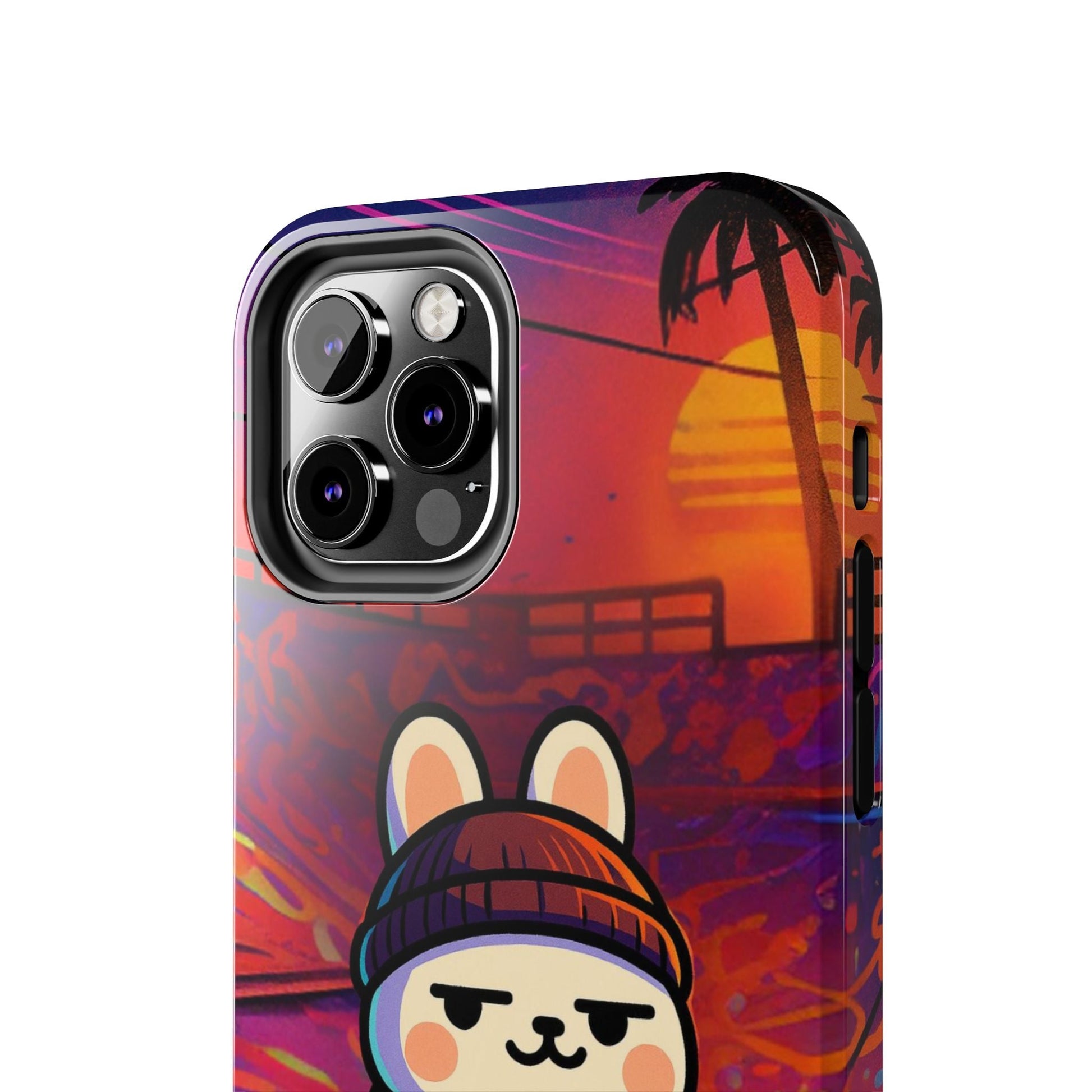 Capymo Family Sunset Skate Bunny Phone Case – Vibrant Skatepark Bunny "Toto" Phone Case - Capymo Family