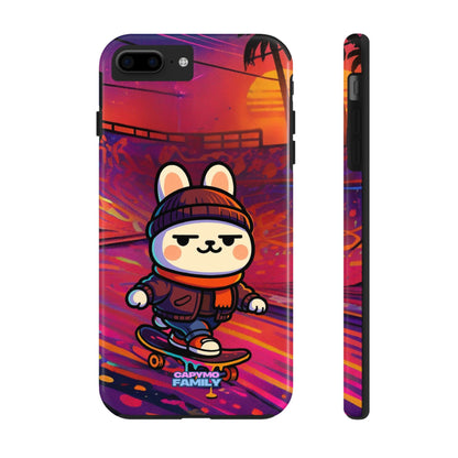Capymo Family Sunset Skate Bunny Phone Case – Vibrant Skatepark Bunny "Toto" Phone Case - Capymo Family