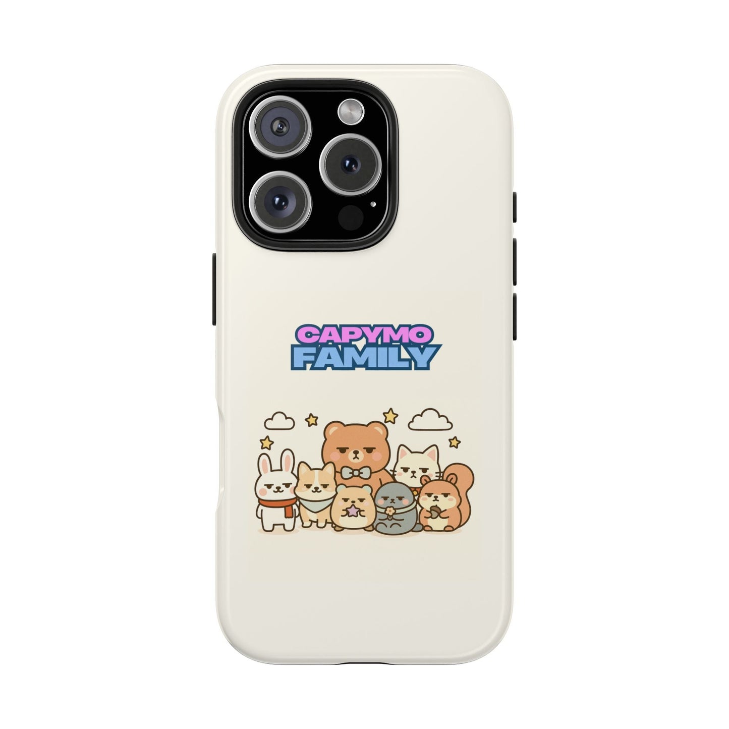 Capymo Family Tough Phone Case – Cute Animal Crew Family Portrait - Capymo Family