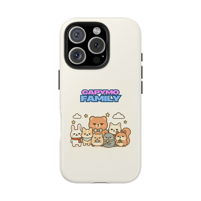 Capymo Family Tough Phone Case – Cute Animal Crew Family Portrait - Capymo Family