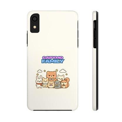 Capymo Family Tough Phone Case – Cute Animal Crew Family Portrait - Capymo Family