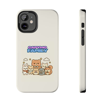 Capymo Family Tough Phone Case – Cute Animal Crew Family Portrait - Capymo Family