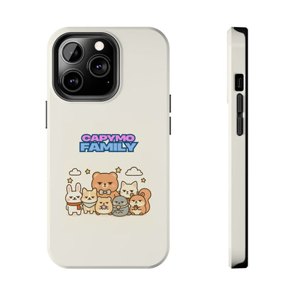 Capymo Family Tough Phone Case – Cute Animal Crew Family Portrait - Capymo Family
