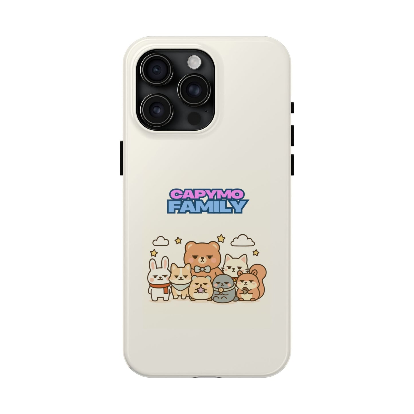 Capymo Family Tough Phone Case – Cute Animal Crew Family Portrait - Capymo Family