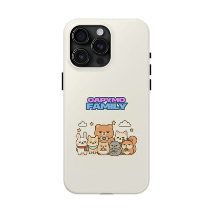 Capymo Family Tough Phone Case – Cute Animal Crew Family Portrait - Capymo Family