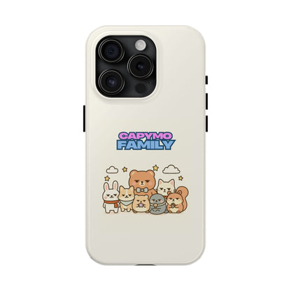Capymo Family Tough Phone Case – Cute Animal Crew Family Portrait - Capymo Family