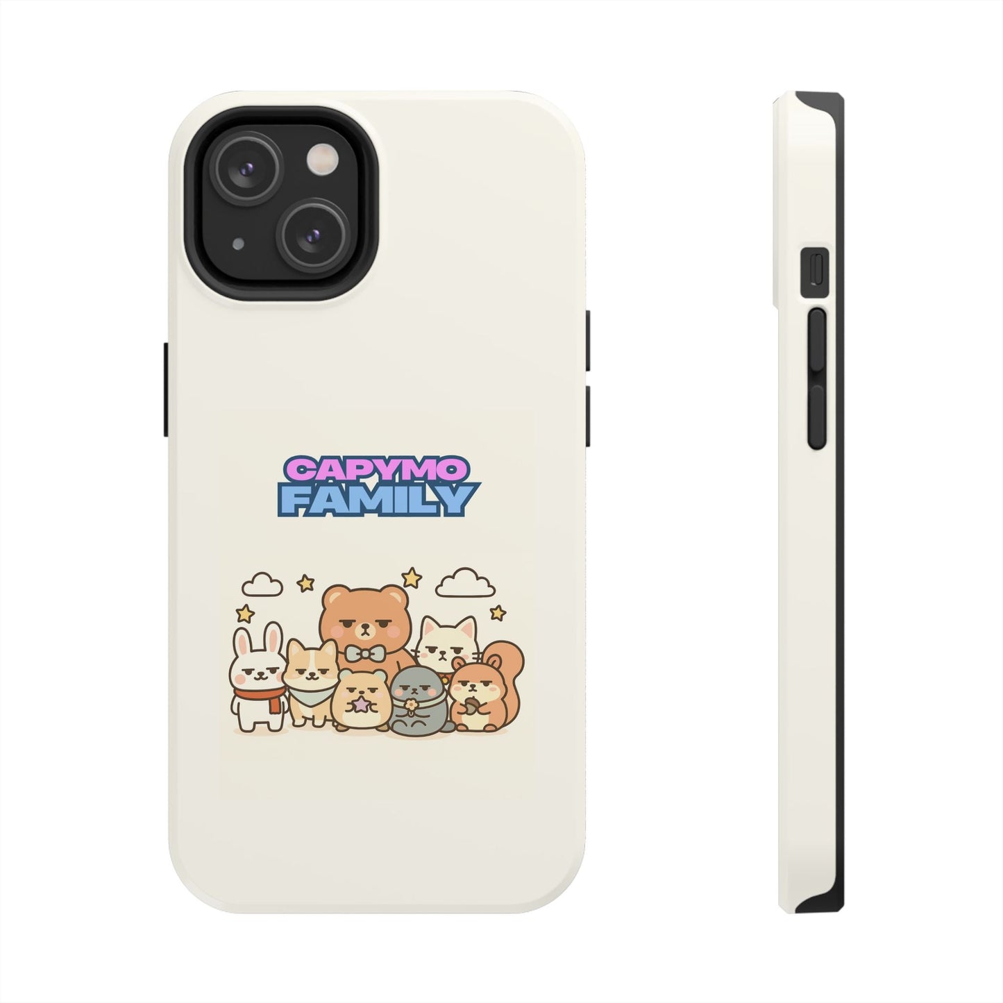 Capymo Family Tough Phone Case – Cute Animal Crew Family Portrait - Capymo Family