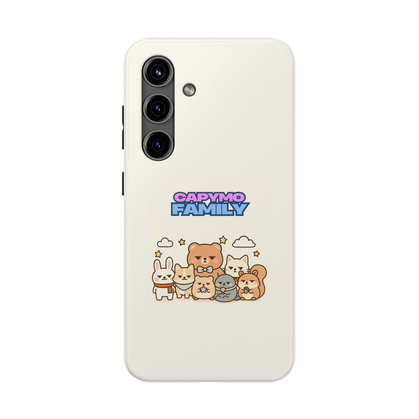 Capymo Family Tough Phone Case – Cute Animal Crew Family Portrait - Capymo Family