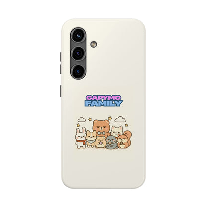 Capymo Family Tough Phone Case – Cute Animal Crew Family Portrait - Capymo Family