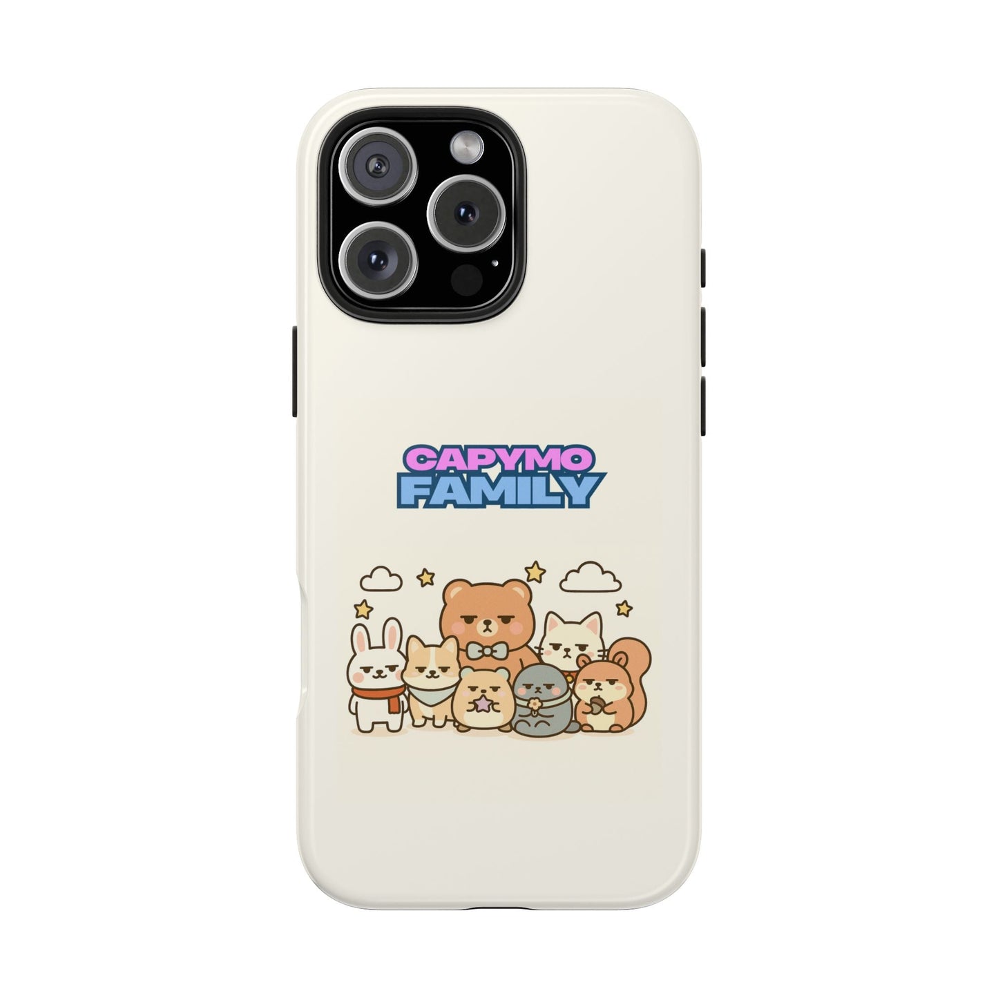 Capymo Family Tough Phone Case – Cute Animal Crew Family Portrait - Capymo Family