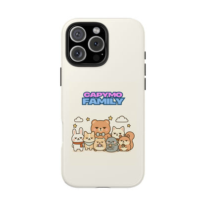 Capymo Family Tough Phone Case – Cute Animal Crew Family Portrait - Capymo Family