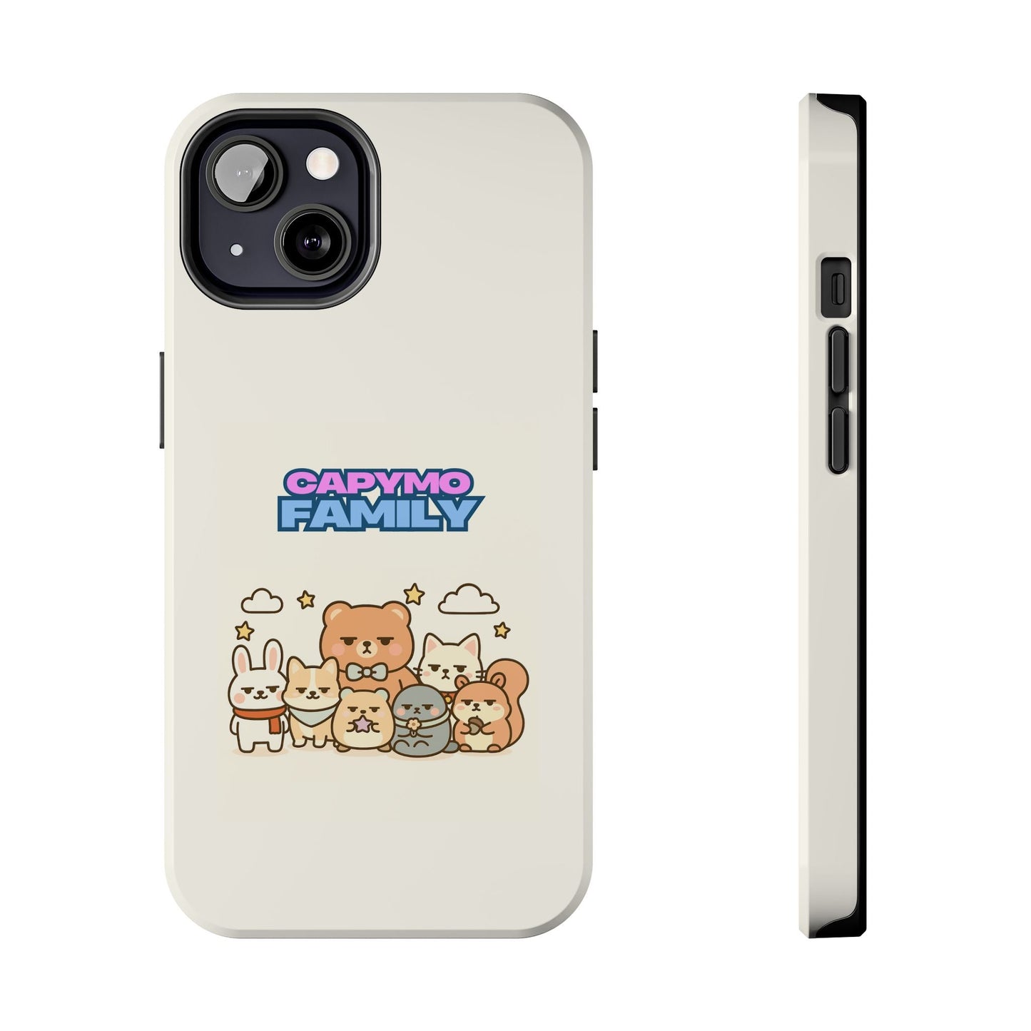 Capymo Family Tough Phone Case – Cute Animal Crew Family Portrait - Capymo Family