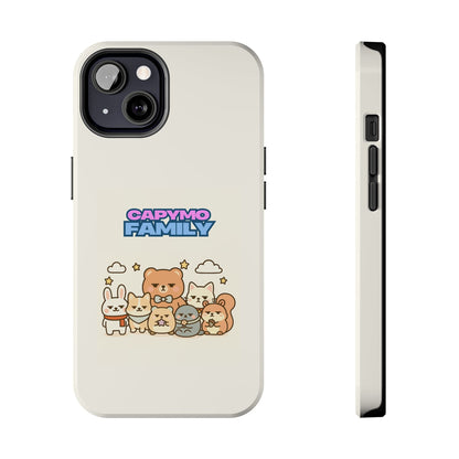 Capymo Family Tough Phone Case – Cute Animal Crew Family Portrait - Capymo Family