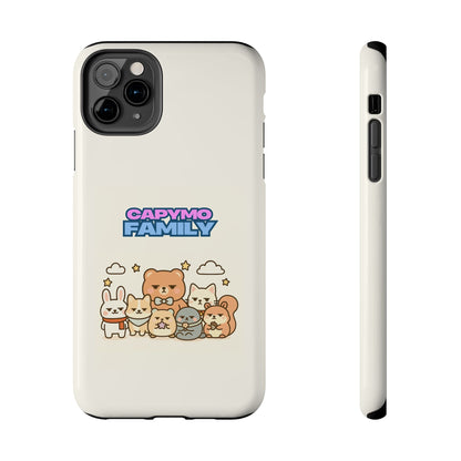 Capymo Family Tough Phone Case – Cute Animal Crew Family Portrait - Capymo Family
