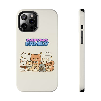 Capymo Family Tough Phone Case – Cute Animal Crew Family Portrait - Capymo Family