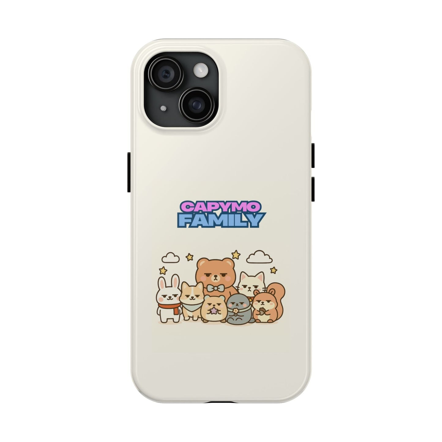 Capymo Family Tough Phone Case – Cute Animal Crew Family Portrait - Capymo Family