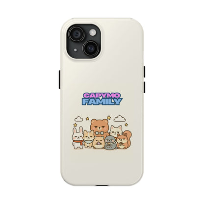 Capymo Family Tough Phone Case – Cute Animal Crew Family Portrait - Capymo Family