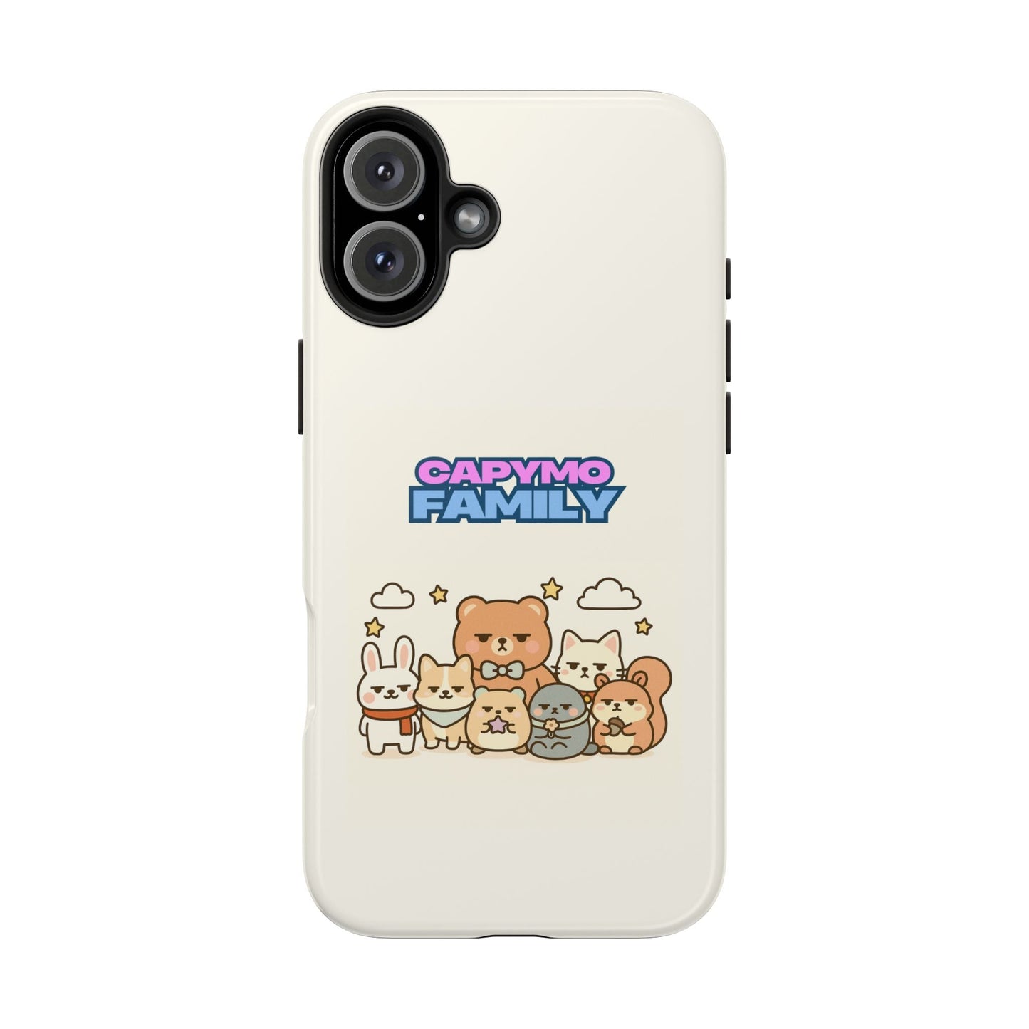 Capymo Family Tough Phone Case – Cute Animal Crew Family Portrait - Capymo Family