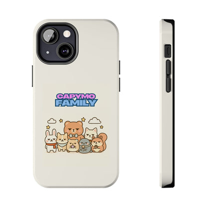 Capymo Family Tough Phone Case – Cute Animal Crew Family Portrait - Capymo Family