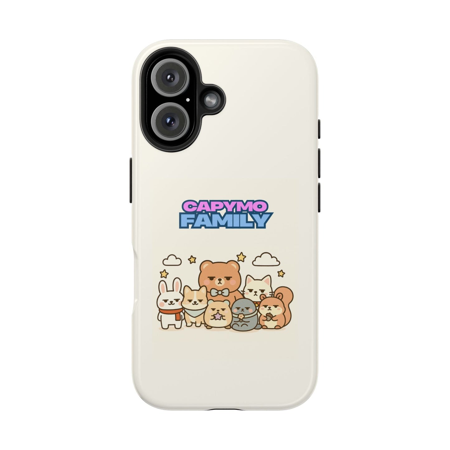 Capymo Family Tough Phone Case – Cute Animal Crew Family Portrait - Capymo Family