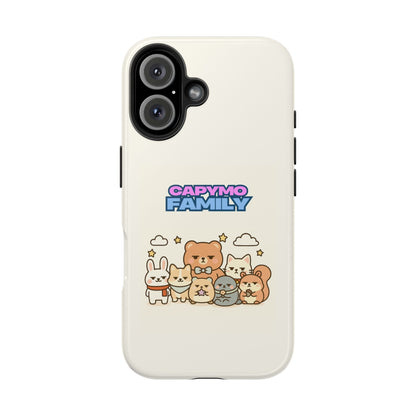 Capymo Family Tough Phone Case – Cute Animal Crew Family Portrait - Capymo Family