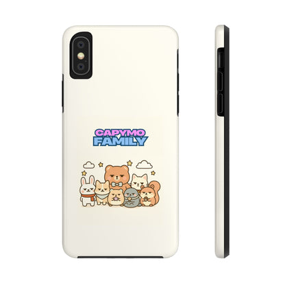 Capymo Family Tough Phone Case – Cute Animal Crew Family Portrait - Capymo Family