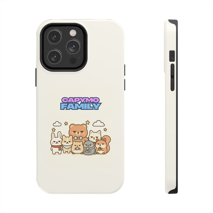 Capymo Family Tough Phone Case – Cute Animal Crew Family Portrait - Capymo Family