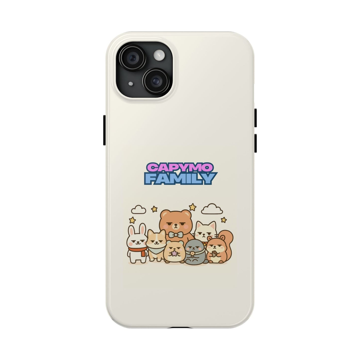 Capymo Family Tough Phone Case – Cute Animal Crew Family Portrait - Capymo Family