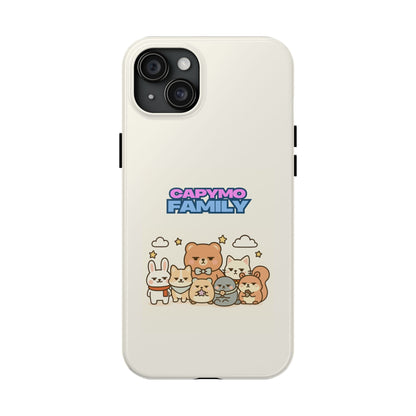 Capymo Family Tough Phone Case – Cute Animal Crew Family Portrait - Capymo Family