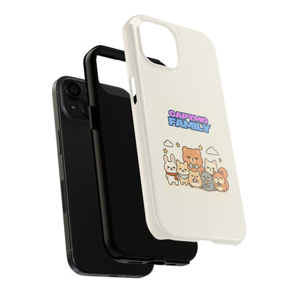 Capymo Family Tough Phone Case – Cute Animal Crew Family Portrait - Capymo Family