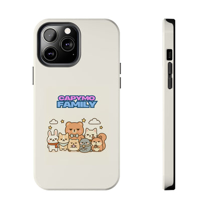 Capymo Family Tough Phone Case – Cute Animal Crew Family Portrait - Capymo Family