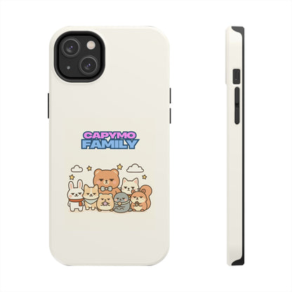 Capymo Family Tough Phone Case – Cute Animal Crew Family Portrait - Capymo Family