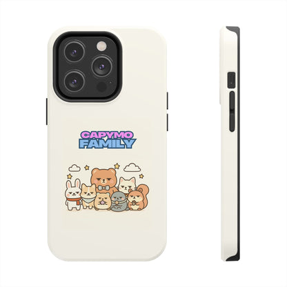 Capymo Family Tough Phone Case – Cute Animal Crew Family Portrait - Capymo Family