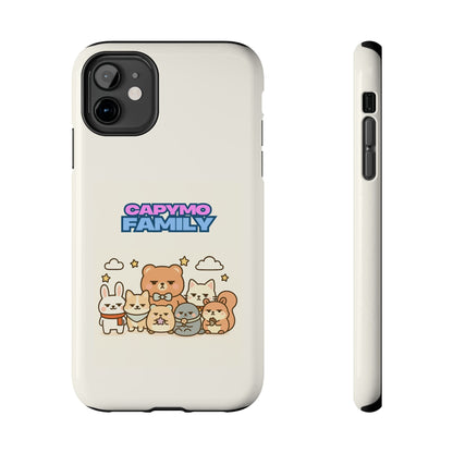 Capymo Family Tough Phone Case – Cute Animal Crew Family Portrait - Capymo Family