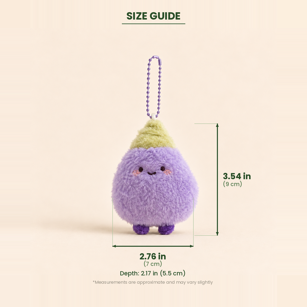 Eggie the Eggplant Plush Keychain