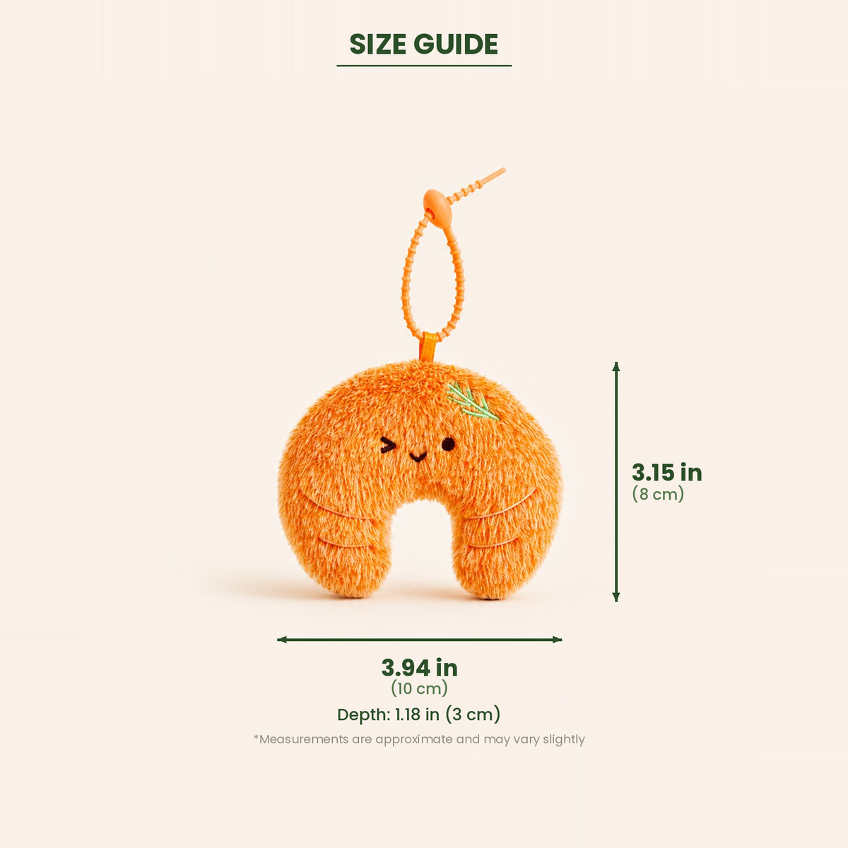 Finn the Salmon Steak Plush Keychain